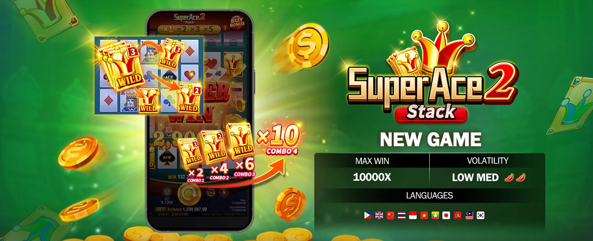 Excited players engaging in online casino games at 747.live with golden accents